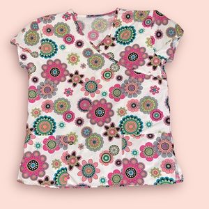 NWOT Multi-color scrub top